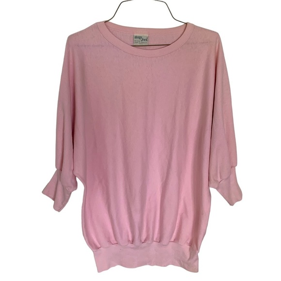 Vintage Parachute 3/4 Sleeve Crewneck Sweatshirt Adult Women 80s 90s Sweater - Picture 1 of 5